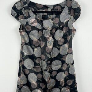 Coco & Chase Mini Dress A Line Size M Cap Short Sleeve Scoop Neck Polyester